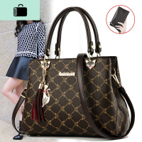 大气中年女士手提包2020夏季新款大包包韩版百搭单肩斜挎妈妈包潮NEW LAKE女斜挎包