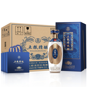 五粮液股份五粮液五粮精酿纯酿52度6瓶纯粮食浓香型白酒礼盒装