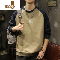 YANXU330克卫衣男美式复古圆领长袖T恤男装外套潮牌套头衣服