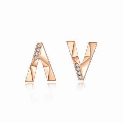 SEAZA喜钻18K金百搭款钻石耳饰钻石耳环钻石耳饰K金钻石耳钉多色可选