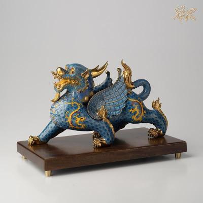 美帮汇全铜摆件《景泰蓝貔貅》铜工艺品家居饰品摆件