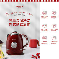 Abereve欧式电热水壶可视温度表大容量1.3L 家用自动断电304不锈钢烧水壶 ABL-SH1314