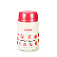 免费刻字韩国杯具熊BEDDYBEAR杯具熊草莓焖烧保温杯高真空不锈钢食物罐儿童成人保温杯学生焖烧壶520ML