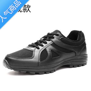 SUNTEK新式作训鞋男黑色超轻跑步鞋耐磨消防训练鞋防滑透气男鞋解放胶鞋