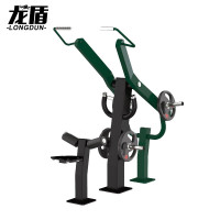 龙盾单人力量训练器 室外体能健身训练器材 高拉训练器 含20kg杠铃片
