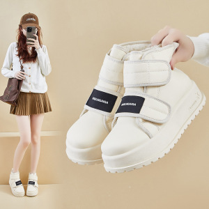 加绒高帮雪地靴女冬季新款学生ins韩版保暖休闲厚底增高KT282