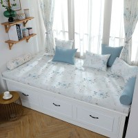 北欧高密度海绵飘窗垫乳胶窗台垫定做沙发毯阳台垫榻榻米卡座 花3号 8cm飘窗垫