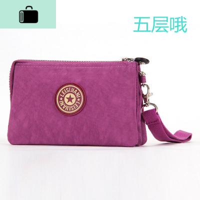 2019新款布艺五层手拿包尼龙布防水零钱包女士简约迷你小手包休闲NEW LAKE女手包