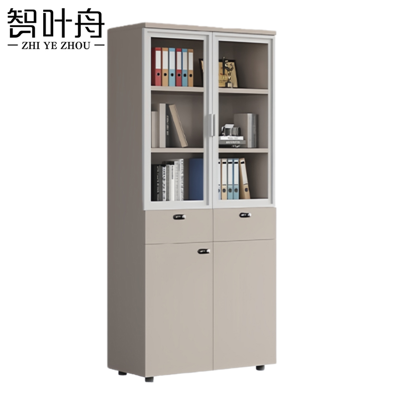 智叶舟办公柜两门两抽80*40*200cm台