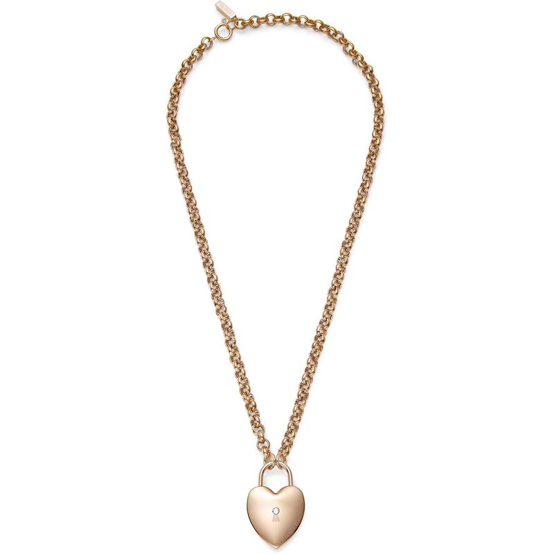 Emporio Armani现代维多利亚风格女式心形项链厚链设计优雅时尚珠宝