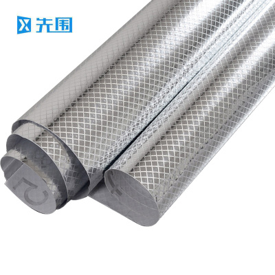 先围 厨房铝箔贴纸 5m*60cm*0.16mm银菱形格纹 卷