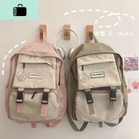 书包女韩版高中原宿ulzzang初中生中学生女撞色森系ins双肩包背包NEW LAKE