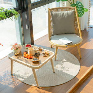 紫叶清欢茶桌阳台电陶炉围炉煮茶多功能小边几飘窗休闲茶桌椅组合 1【电陶炉茶桌】+1【沉香沙发椅】