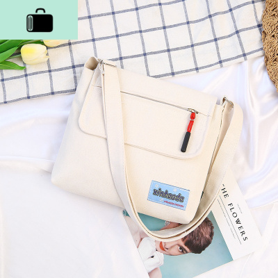 斜挎包包女学生ins韩版新款原宿文艺百搭单肩ulzzang慵懒风帆布袋NEW LAKE女士单肩包