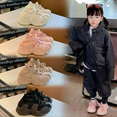 儿童运动鞋2026年春秋季新款椰子鞋飞织袜子鞋透气休闲男童鞋