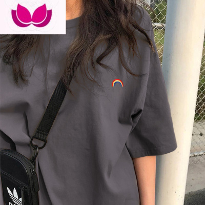 七斓2023年新款情侣装女装设计感小众短款上衣正肩短袖t恤ins潮