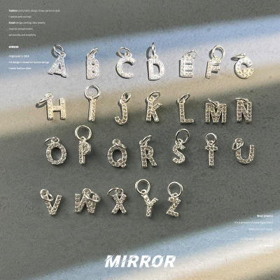 925纯银英文字母吊坠女配件材料挂绳网红气质2025年新款BCZ938送女朋友老婆情人节七夕生日礼物