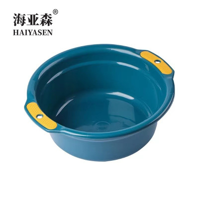 海亚森 加厚加高双耳塑料脸盆 大号洗脸盆 外径37.5cm内径31cm高13cm TK-5026