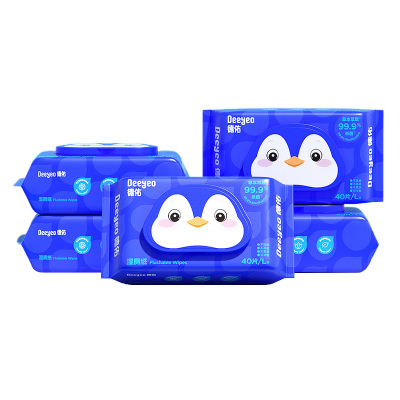德佑湿巾40片*5包加大加厚企鹅古戈版2007DYWP114