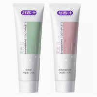 芳美达 舒客牙膏亮白牙龈护理清新口气含氟 清新玫瑰120G+柔护积雪草120G 二支装