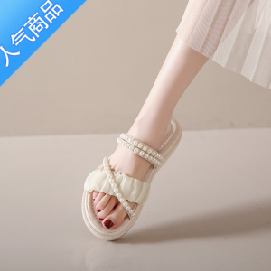 SUNTEK踩屎感凉鞋女2023年新款夏季外穿配裙子半托超软底防滑两穿凉拖鞋