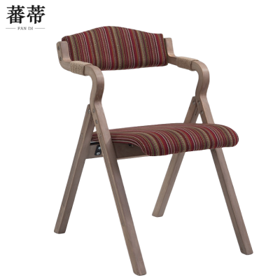 蕃蒂折叠椅红条纹把