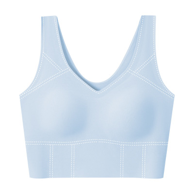 【简笔画】新款运动薄款背心钢圈文胸聚拢小胸收副乳无痕内衣