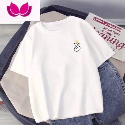 七斓t恤男夏季短袖圆领宽松潮牌男生潮流港风半袖体恤上衣服情侣