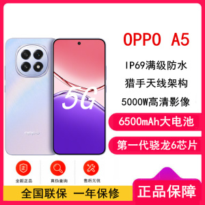 [全新]OPPO A5 晶钻粉 12GB+256GB 第一代骁龙6 5G芯 6500mAh大电池 45W快充 5G手机