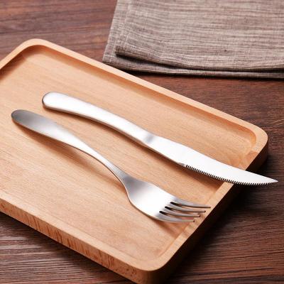 家用简约西餐具刀叉勺不锈钢牛排刀叉餐具套装-刀叉2件