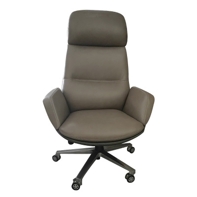 亿铁(YI TIE)办公椅大班椅升降牛皮转椅