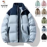 WASSUPNEST秋冬季新款加厚保暖潮流棉袄宽松休闲拼色男士厚款棉服