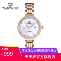 天王女士手表星辰系列优雅时尚钢带石英表新款轻奢防水女表31194