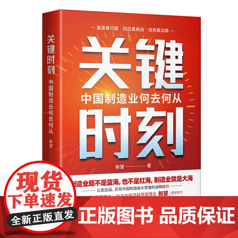 关键时刻:中国制造业何去何从 新望 著 全面解剖中国制造的当下与未来,直面全球产业链变局的危机与挑战 北京联合出版公司