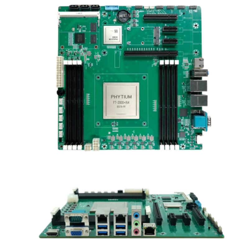 Sivir国产化服务器 mATX-FT2K64 FT2000+CPU 64GBDDR4 飞腾桥片X100 1TBm.2