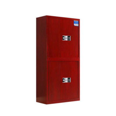 豪利特保密柜财务档案柜文件柜办公室资料储物柜保险柜通双节红木纹-国保密码锁