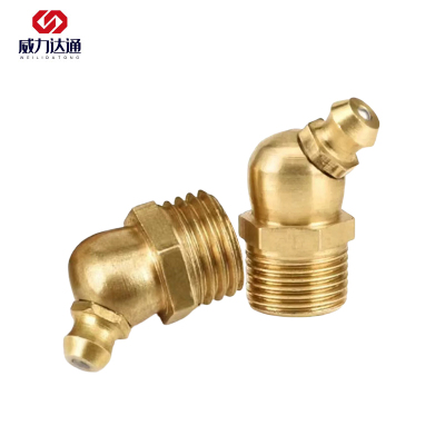 威力达通 铜黄油嘴 M10*1 45度 个