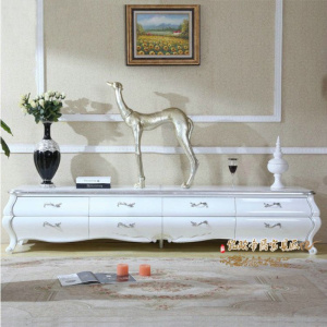 欧式电视柜 简约后现代地柜实木电视机柜客厅影视柜储藏柜储物柜 如图240*46*50整装