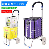 买菜车小拉车爬楼梯手拉车购物车小推车家用可折叠拖车菜篮拉杆车 三维工匠 带盖可坐爬楼双把手八轮不锈钢轮橙色[刹车家用拖车