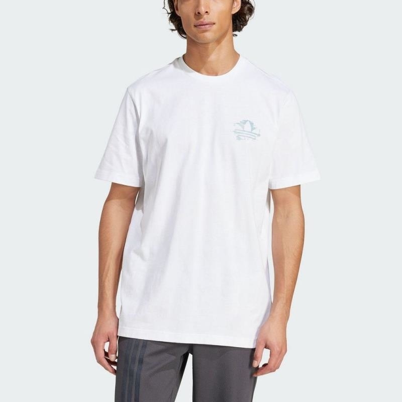 ADIDAS阿迪达斯三叶草短袖T恤运动休闲针织圆领男装KC4956 C