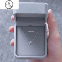 JiMi925银银花朵项链女精致小巧设计感锁骨链女2023年新款颈链女