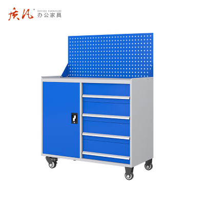 苏宁 质凡 工厂车间置物柜左四抽工具柜灰蓝色/ZF-GJG006/1070*500*1330mm