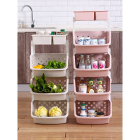 家柏饰(CORATED) 厨房收纳篮置物架多层菜篮子果蔬架子儿童玩具收纳架