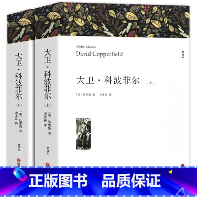 大卫科波菲尔 [正版]大卫科波菲尔上下2册无删减 原著完整版宋兆霖翻译 高中阅读课外阅读书籍全套 高中生高一语文课外必