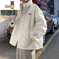 YANXU双面穿皮棉衣男士冬季加厚外套韩版潮流宽松立领羔毛面包服棉服