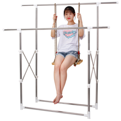 友利特不锈钢折叠室内晾衣架移动家用落地加长晒衣架阳台晾衣杆户外伸缩晒衣服架子