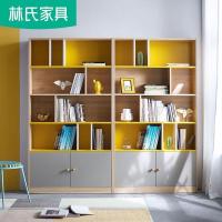 森美人家具北欧创意简约学生格子书架书房客厅背景墙大书柜组装DJ7