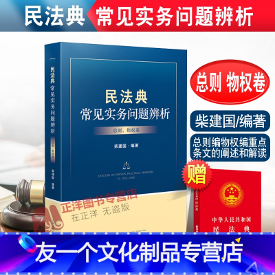 [友一个正版]2022年版 民法典常见实务问题辨析 总则 物权卷 柴建国 总则编物权编重点条文的阐述和解读 人民法院出