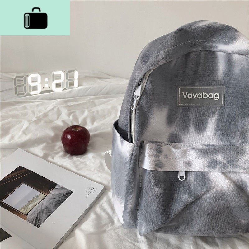 古着感书包女学生韩版 初中森系帆布双肩包ins日系高中大学生背包NEW LAKE