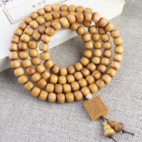 厂家直销陈化料崖柏手串108颗木质佛珠文玩老桶珠男女饰品高油性送女朋友老婆情人节七夕生日礼物